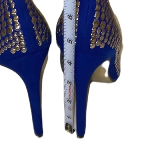 NWT 149.00 Shoes. Betsey Johnson Faawn Blue Heels, Size 8. Read thoroughly. 🎉HP - Picture 10 of 16